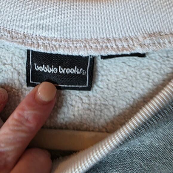 Vtg 90s Christmas Tree Embroidered Crewneck Sweatshirt Double Collar Size L - Picture 4 of 7